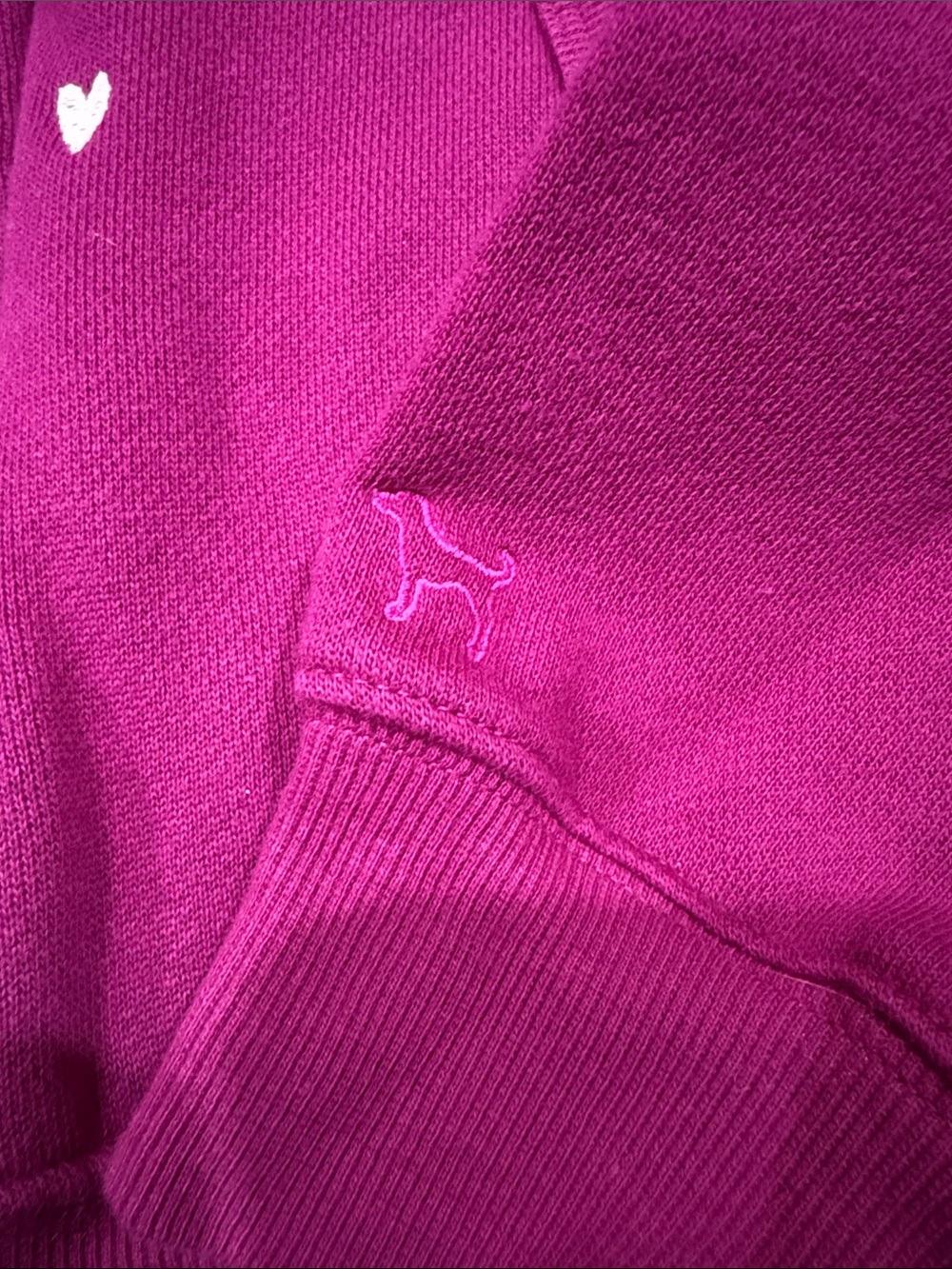 VS Pink Women's Heart-Print Hoodie & Jogger Set - Picture 3 of 4